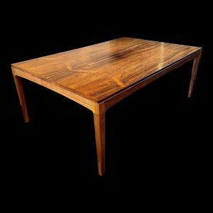 Large Rosewood Coffee/living Room Table, Scandinavian Design, Ca 1960